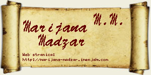 Marijana Madžar vizit kartica
